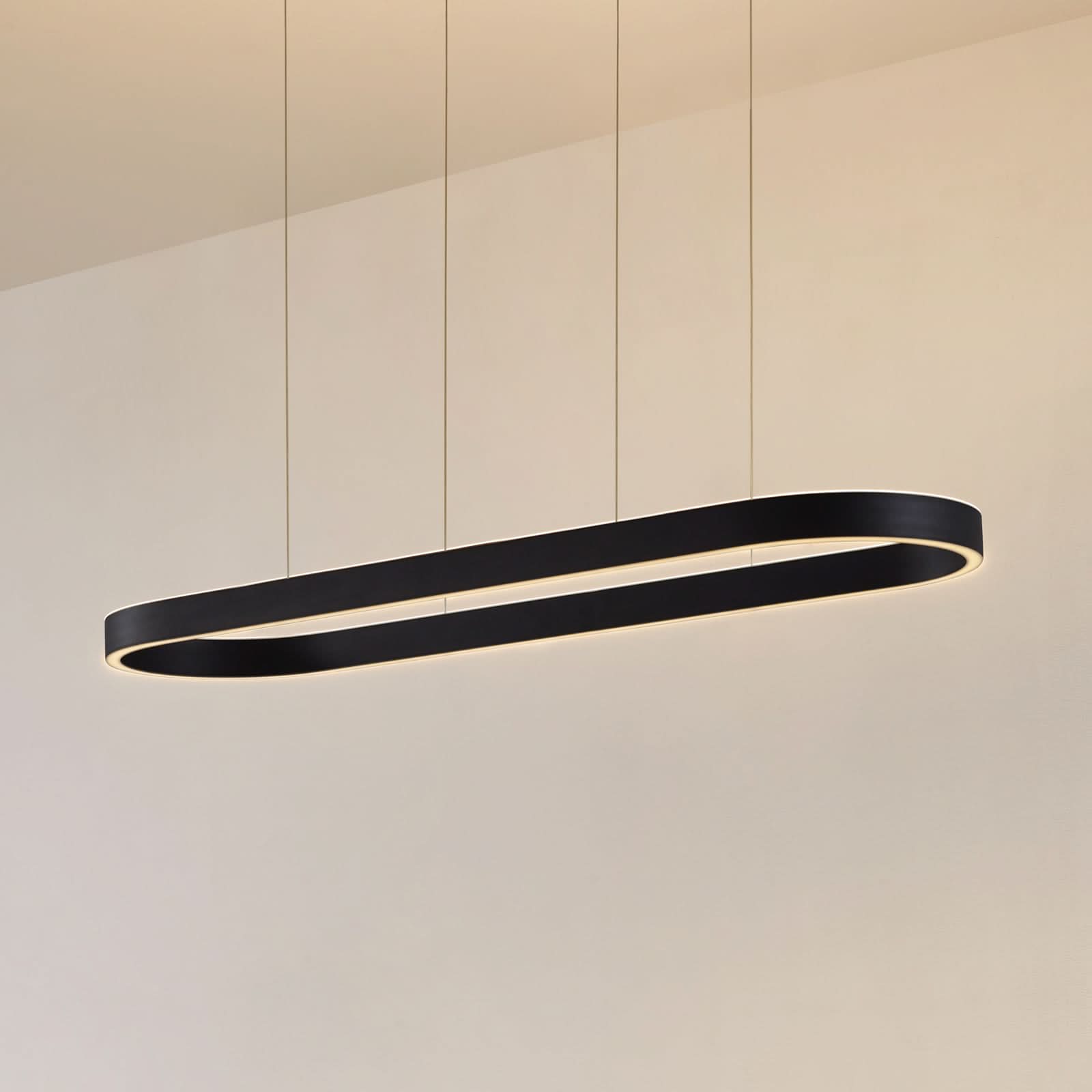 Lucande Smart LED hanglamp Melinay, zwart, CCT, Tuya