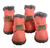 Kuschelige Hundeschneestiefel im Leder Look