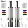 LED-Taschenlampe mit Mehrfarbfiltern – Wiederaufladbare USB-C Lampe mit Camping- & Notlicht-Funktion