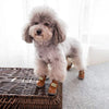 Kuschelige Hundeschneestiefel im Leder Look