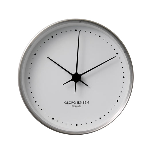 Koppel Wanduhr weiß-Edelstahl, Ø 10cm