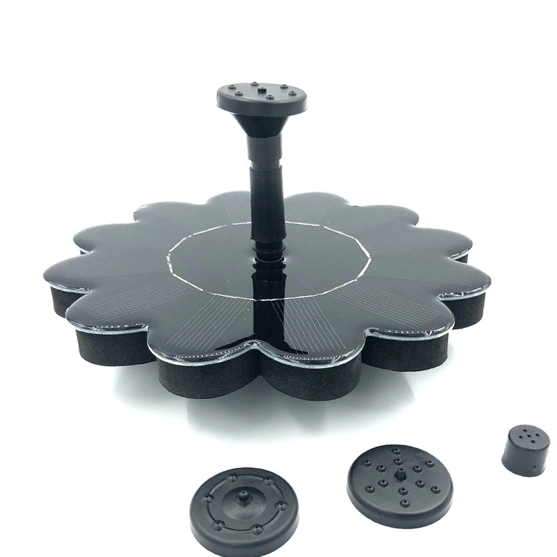 Solarbetriebener Springbrunnen für den Garten – Blumen-Design Wasserfontäne für Teiche und Pools