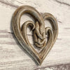 Wanddekoration aus Holz in Herzform