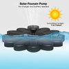 Solarbetriebener Springbrunnen für den Garten – Blumen-Design Wasserfontäne für Teiche und Pools
