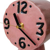 Retro Keramik Uhr 16.2 cm, Pink