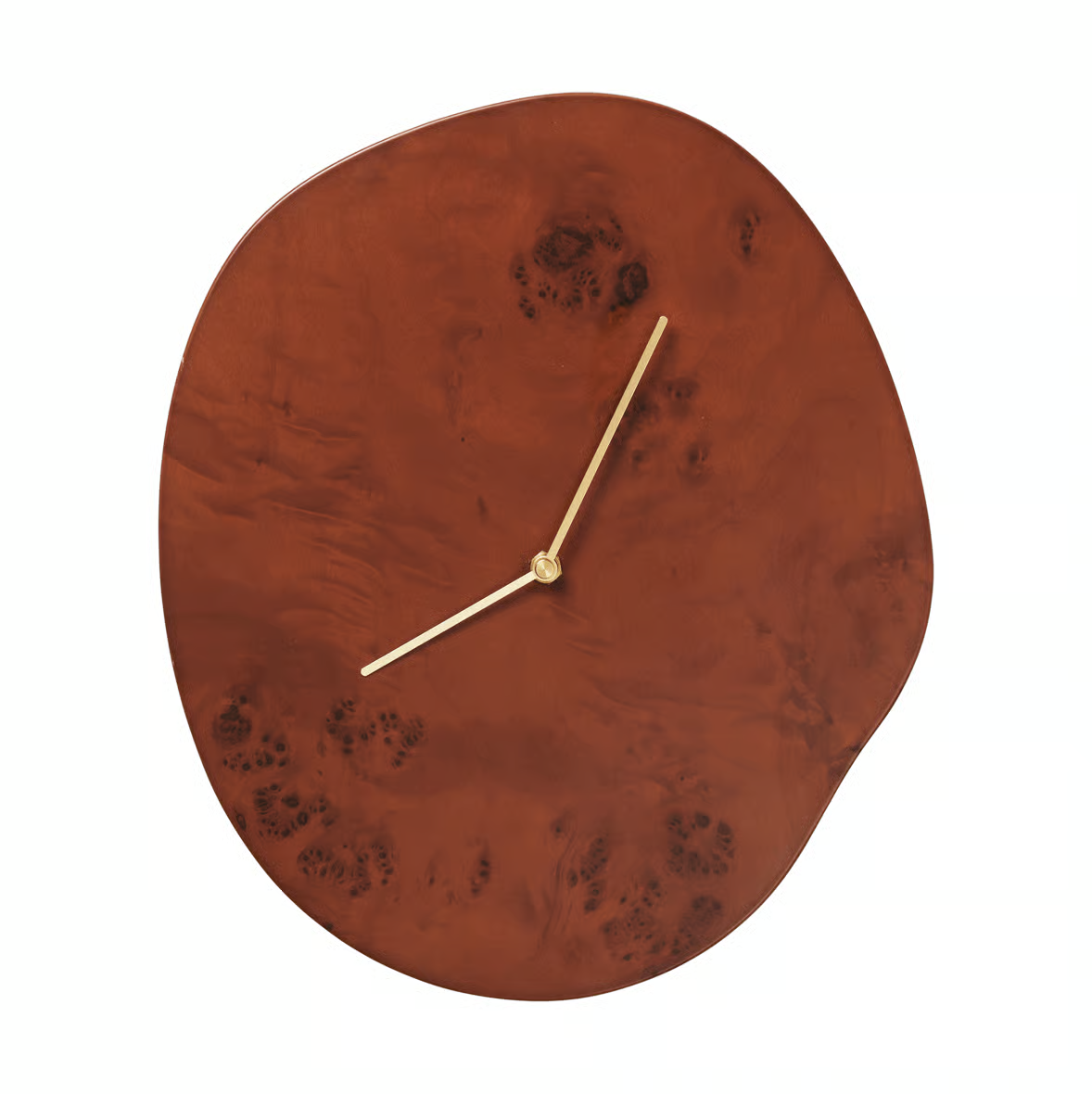 Ferm Living Melt Wanduhr 28 x 33 cm – Skulpturale Designer-Wanduhr