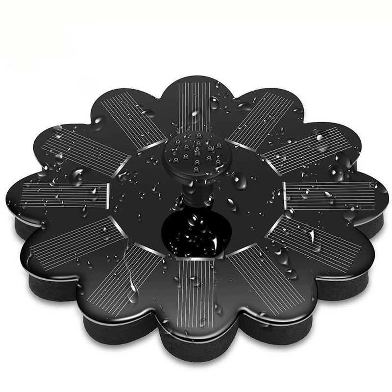 Solarbetriebener Springbrunnen für den Garten – Blumen-Design Wasserfontäne für Teiche und Pools