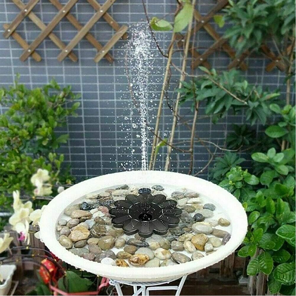 Solarbetriebener Springbrunnen für den Garten – Blumen-Design Wasserfontäne für Teiche und Pools