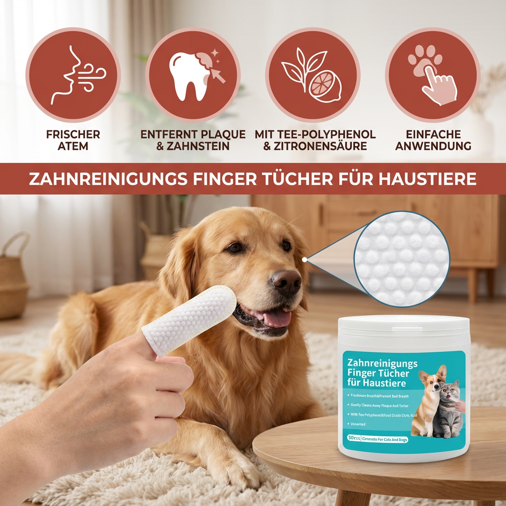 Zahnreinigungs Finger Tücher für Haustiere