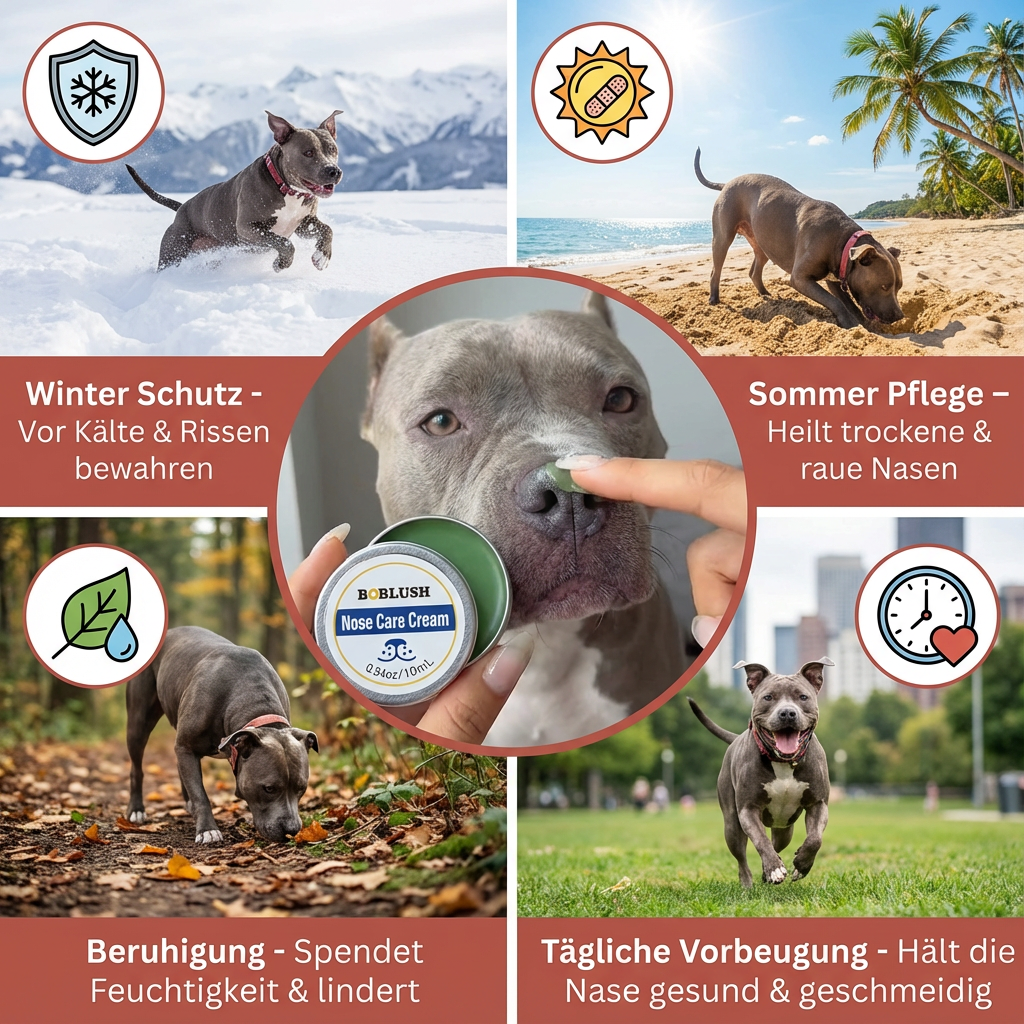 Pflege und Schutzcreme für Hundeschnauzen