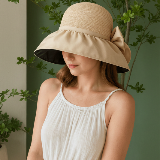 Eleganzkrempe – Eleganter Sonnenhut Mit Breiter Krempe Für Stilvollen UV-Schutz