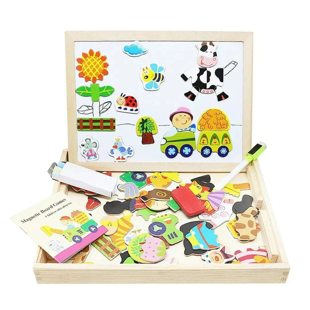 MagniDraw Duo – Magnettafel & Kreidetafel – Kreatives Lernspiel für Kinder