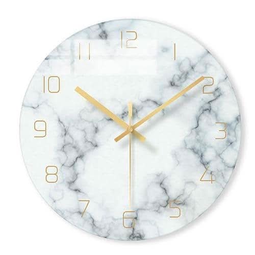 Olive - Elegante Wanduhr mit Marmor-Inspiration