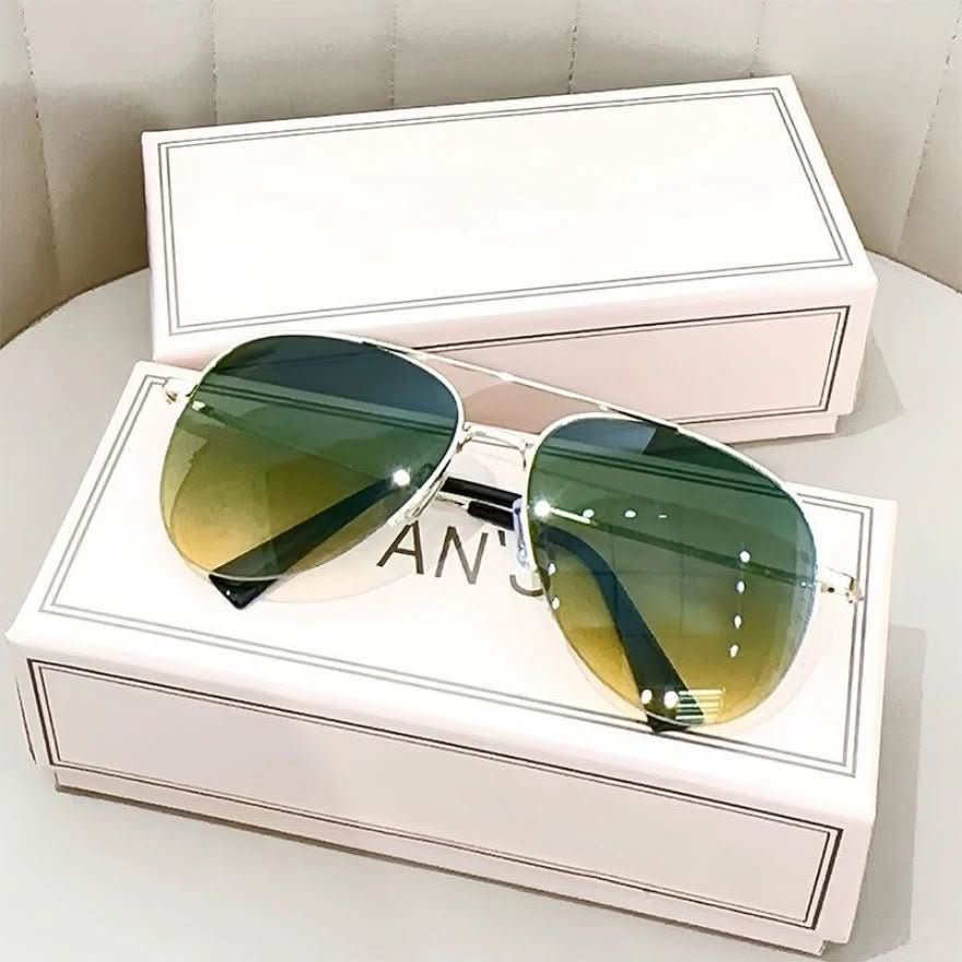 Luftgleiten Sonnenbrillen – Pilotensonnenbrille Für Herren Mit Farbverlauf Und UV400-Schutz
