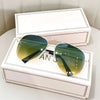 Luftgleiten Sonnenbrillen – Pilotensonnenbrille Für Herren Mit Farbverlauf Und UV400-Schutz