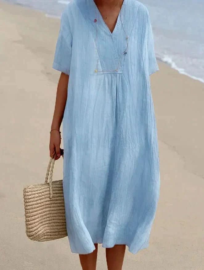 ARIA KLEID – Sommerkleid Aus Baumwoll-Leinen Für Ultimativen Komfort