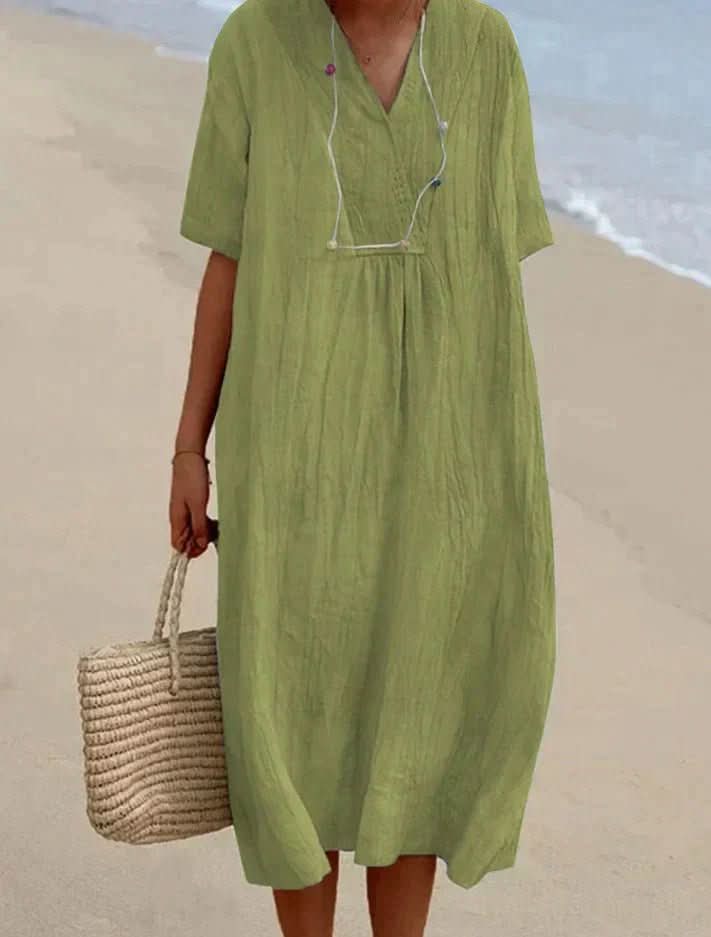 ARIA KLEID – Sommerkleid Aus Baumwoll-Leinen Für Ultimativen Komfort