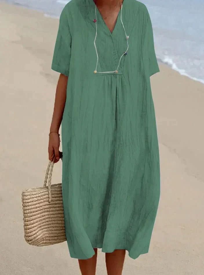 ARIA KLEID – Sommerkleid Aus Baumwoll-Leinen Für Ultimativen Komfort