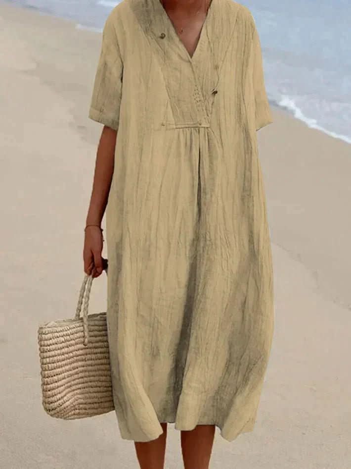 ARIA KLEID – Sommerkleid Aus Baumwoll-Leinen Für Ultimativen Komfort
