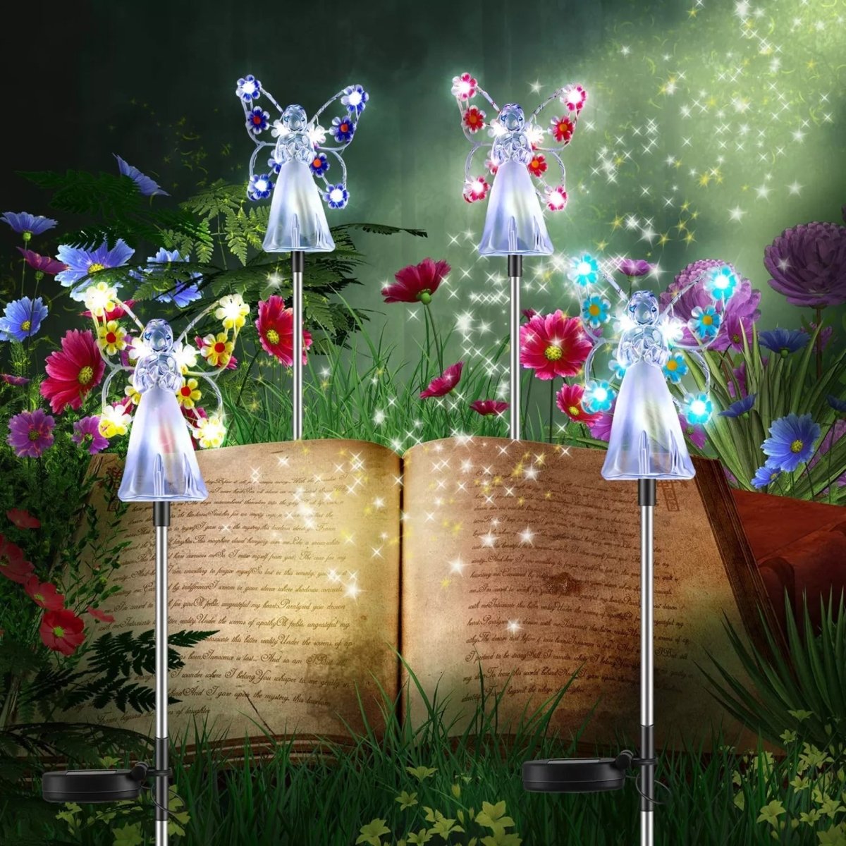 AURAANGEL Solar LED Gartenleuchte – Wetterfester Engel mit automatischer Aufladung 3