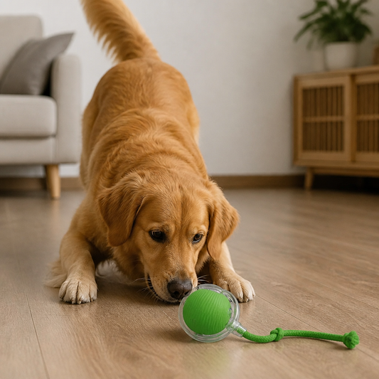 Interaktiver Spielball mit Schwanz für Hunde