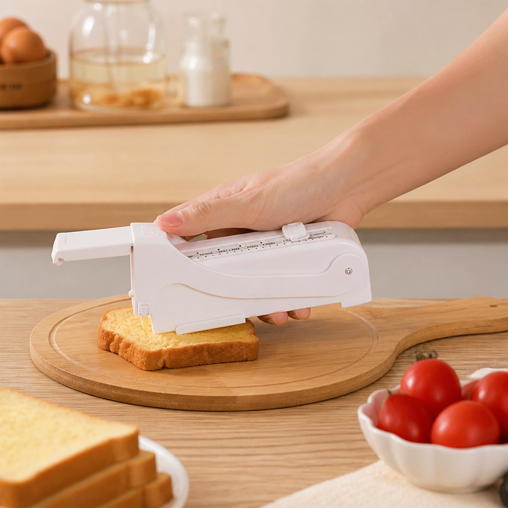 Butterschneider mit Aufbewahrungsdeckel für einfaches Schneiden und Frischhalten