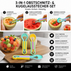 3-in-1 Obstschnitz- und Kugelausstecher-Set