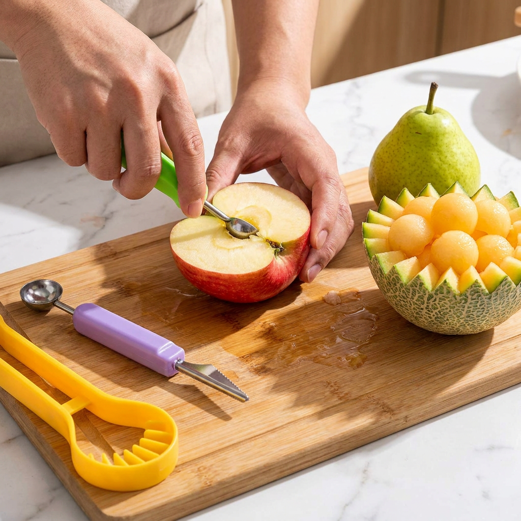 3-in-1 Obstschnitz- und Kugelausstecher-Set