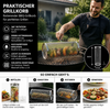 Praktischer Grillkorb aus Edelstahl – rotierender BBQ-Grillkorb für Outdoor-Grillen