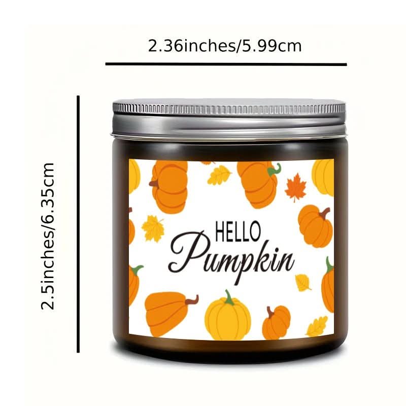 HerbstGlanz – Duftkerze aus Sojawachs im Herbstdesign