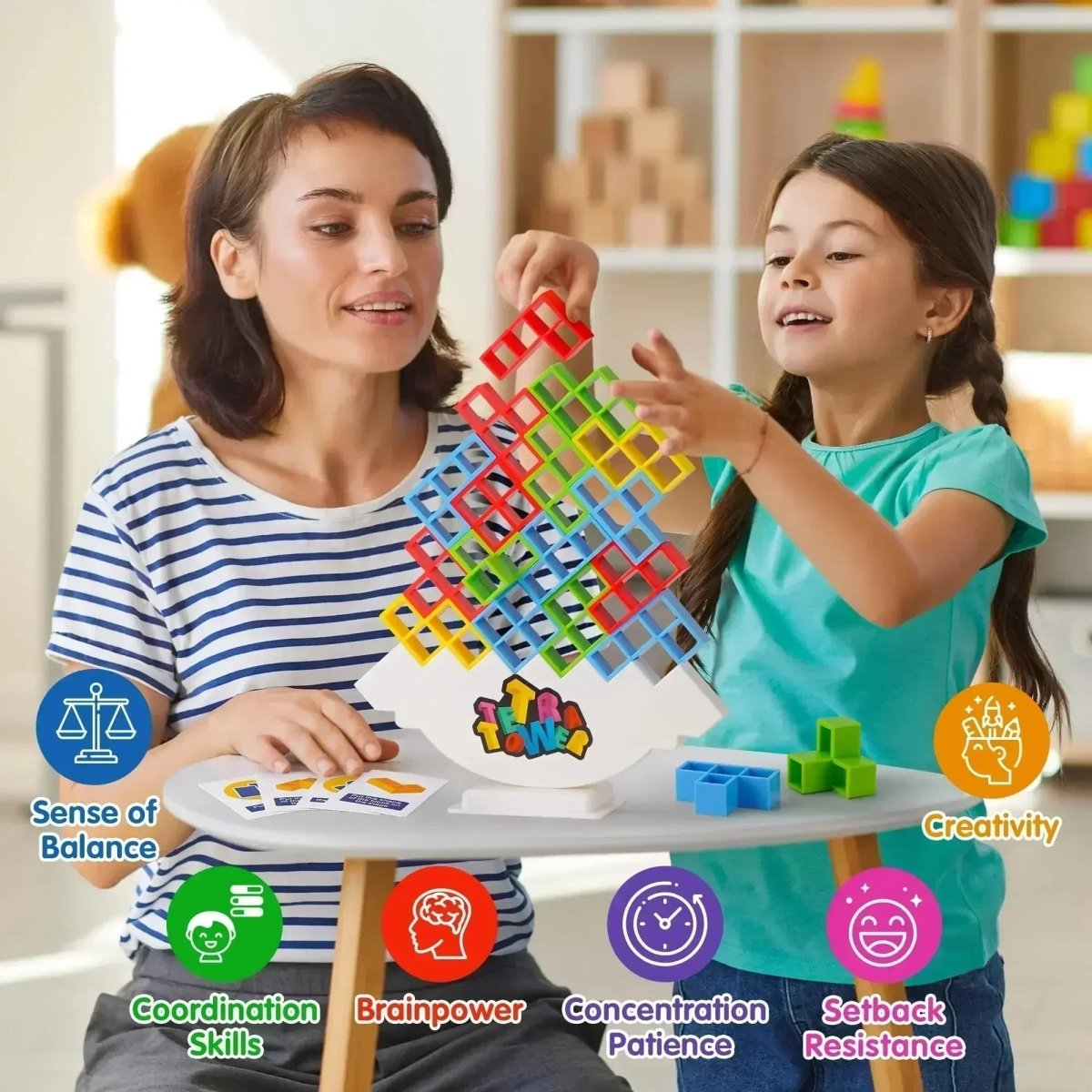 BALANTRIQ – Buntes Balancier-Stapelspiel für Kinder und Erwachsene 3