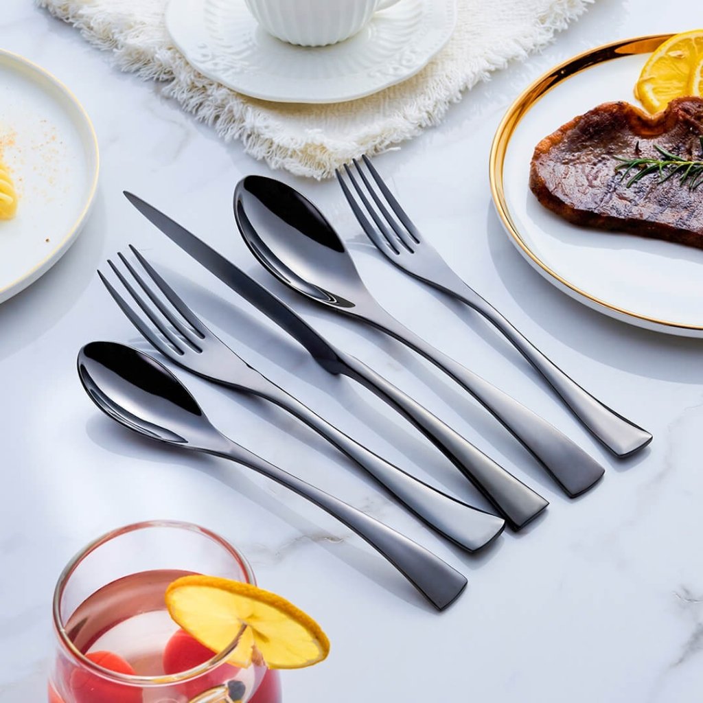BLACKLUXE – Modernes schwarzes Edelstahlbesteck für stilvolles Essen 2