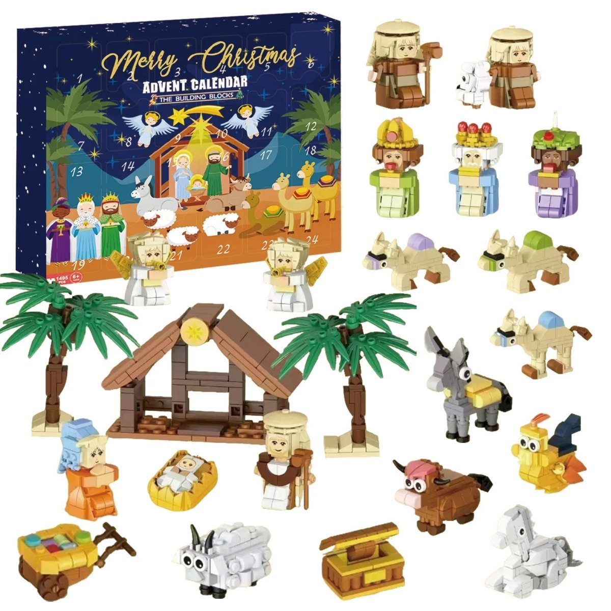 BRICKMAS – Kreativer DIY-Adventskalender mit Krippenmotiv und 24 Bausteinen 7