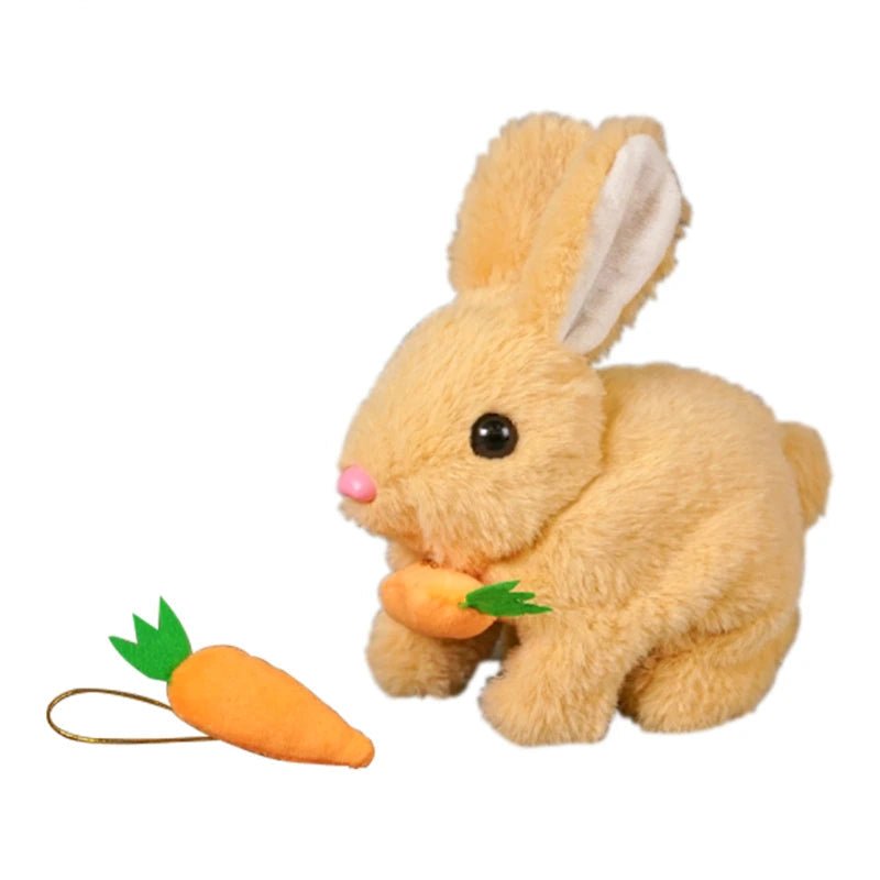 BUNNYBLOOM – Niedliches elektrisches Kaninchen mit Karotte und wackelnden Ohren, Plüschtier 1