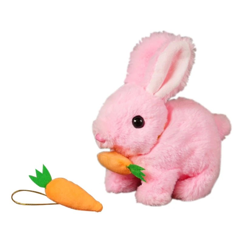 BUNNYBLOOM – Niedliches elektrisches Kaninchen mit Karotte und wackelnden Ohren, Plüschtier 2