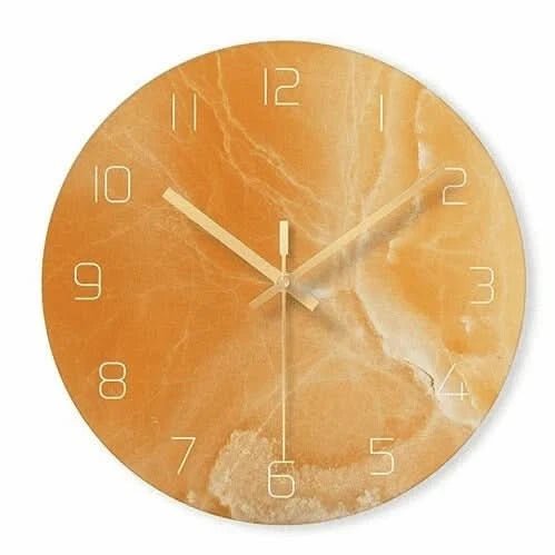 Olive - Elegante Wanduhr mit Marmor-Inspiration