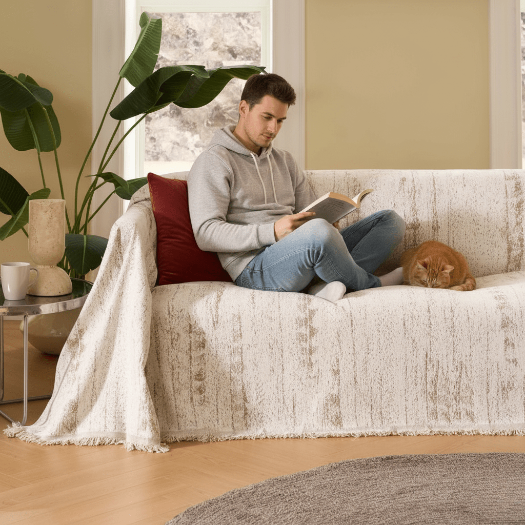 CHENILUX – Eleganter Chenille-Sofabezug für Schutz und Stil 1