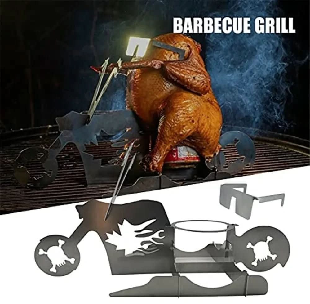 Hähnchenmeister – Edelstahl Hähnchenständer Für Saftiges Grillgut Mit Bierdosenhalter