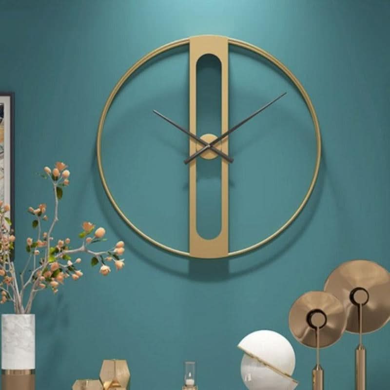 CHRONOLUX – 50 cm große Wanduhr aus gold- und schwarzem Metall für modernes Dekor 3