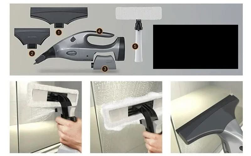 GLASSIX – Schnurloser Elektrischer Fensterstaubsauger Für Streifenfreie Ergebnisse