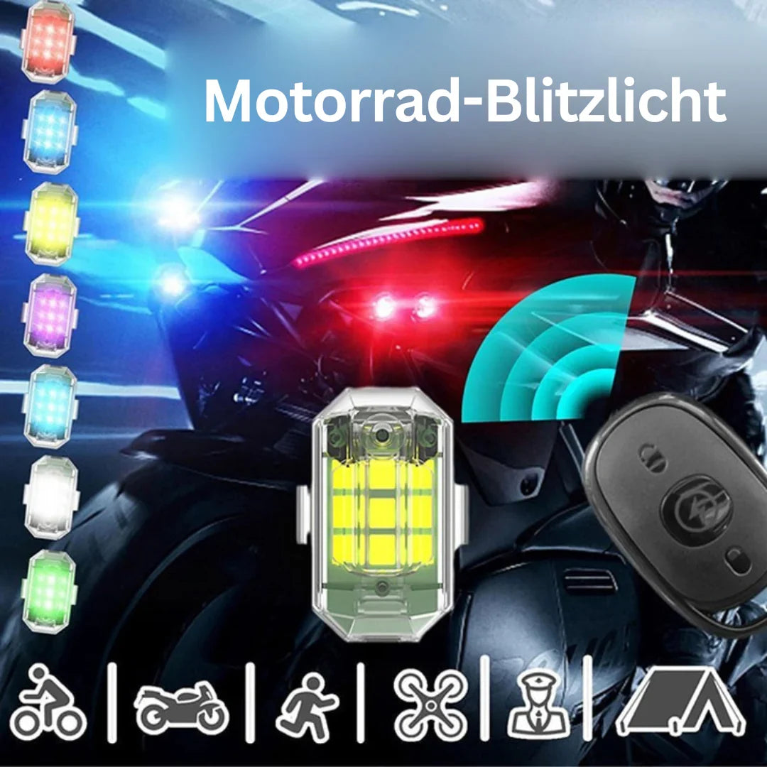 Kabelloses LED-Motorrad-Rücklicht – Wiederaufladbare Fernbedienung für Brems- und Warnleuchte