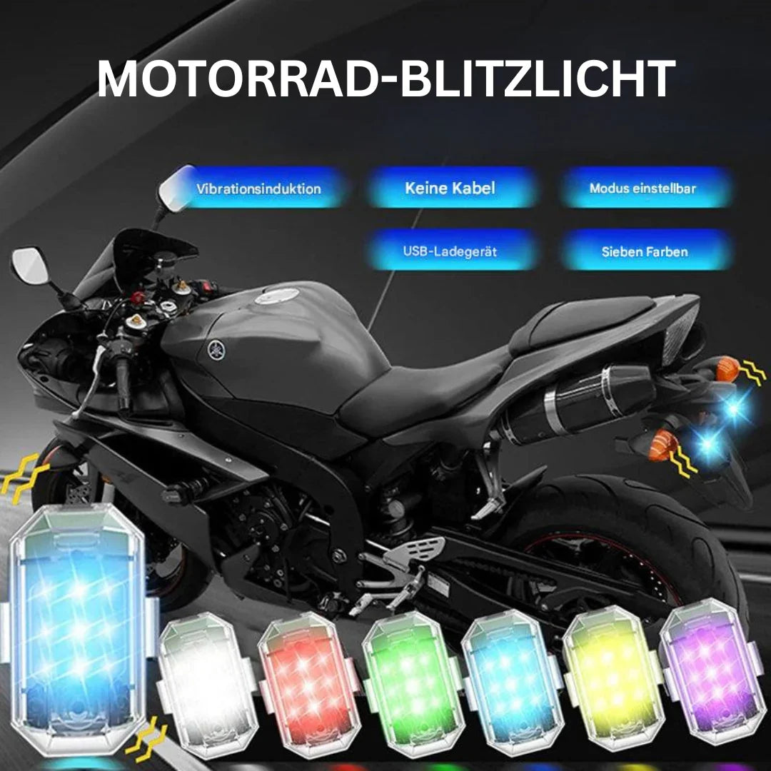 Kabelloses LED-Motorrad-Rücklicht – Wiederaufladbare Fernbedienung für Brems- und Warnleuchte