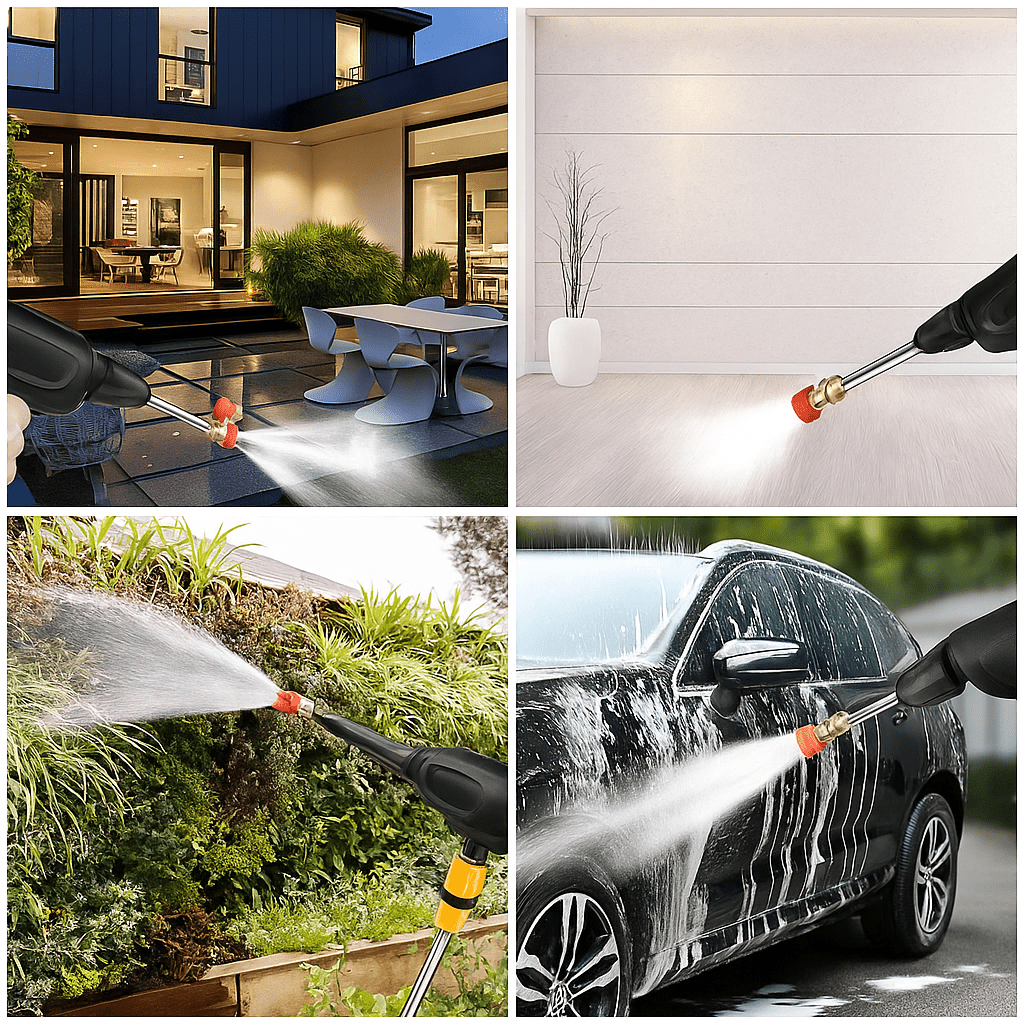 Kabelloser Hochdruckreiniger – Kabelloser Hochdruckreiniger Für Auto, Garten & Terrasse | Mit Akku, Zubehör & Transporttasche