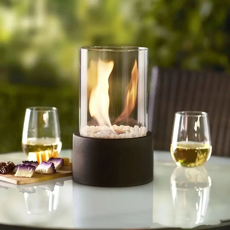 GemütlicheFlamme Tisch Kamin – Moderner Bioethanol-Tischkamin mit echtem Flammenspiel & skandinavischem Gestaltung