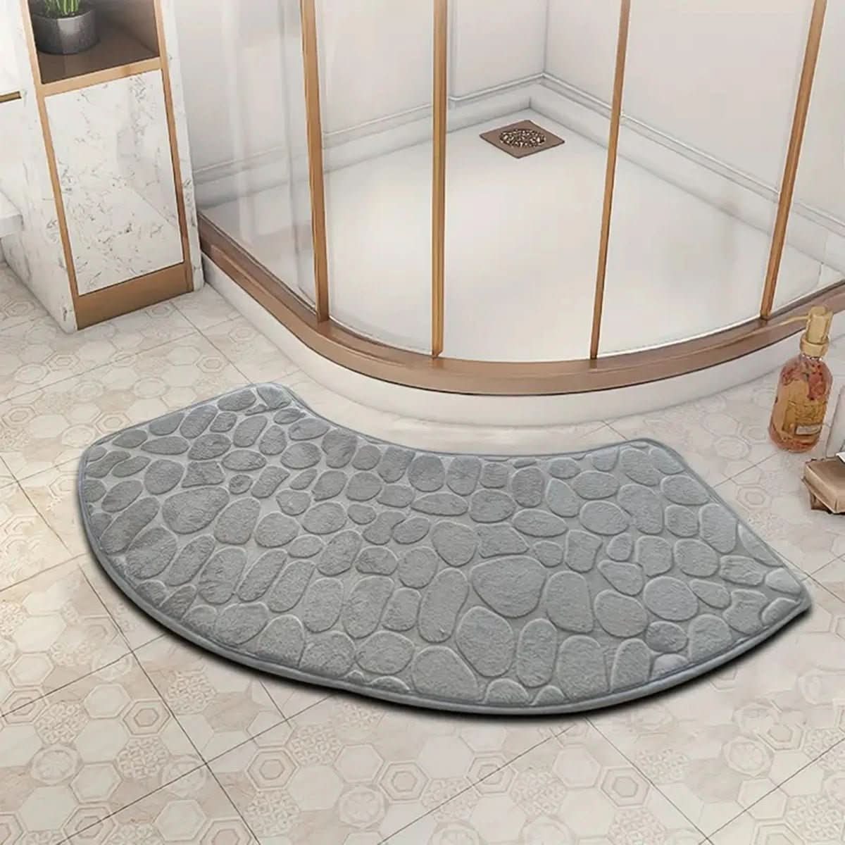 Flussform Bad Matte – Badematte mit Geschwungenem Design für Komfort und Sicherheit