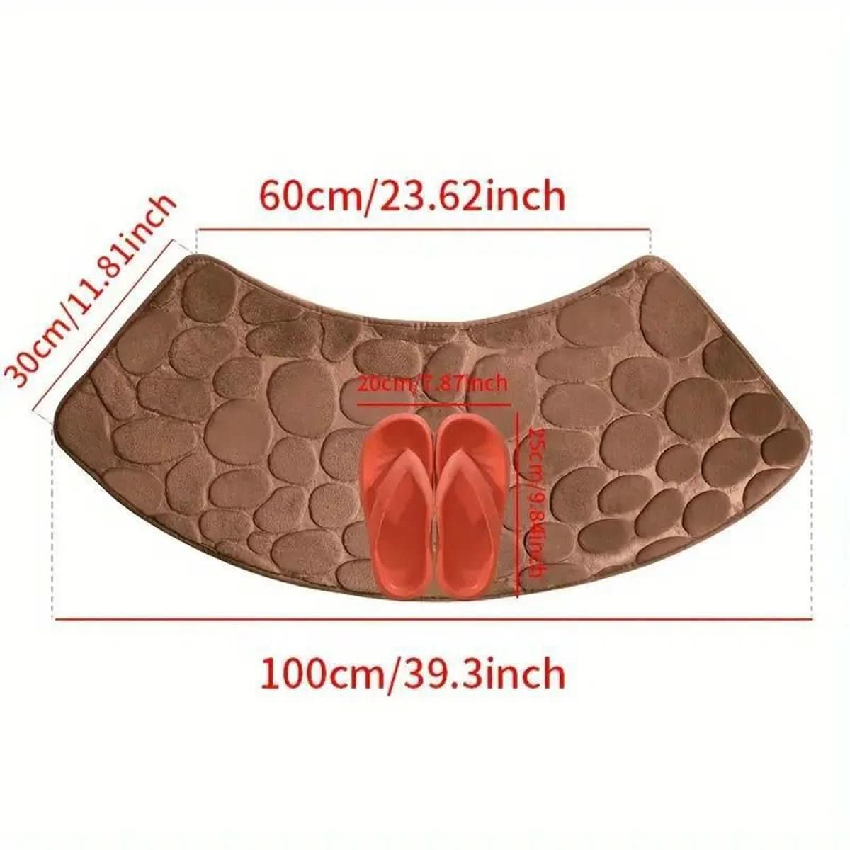 Flussform Bad Matte – Badematte mit Geschwungenem Design für Komfort und Sicherheit