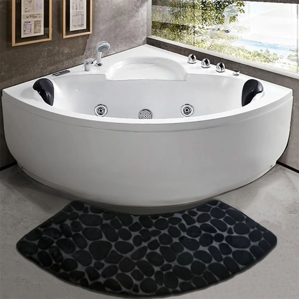 Flussform Bad Matte – Badematte mit Geschwungenem Design für Komfort und Sicherheit