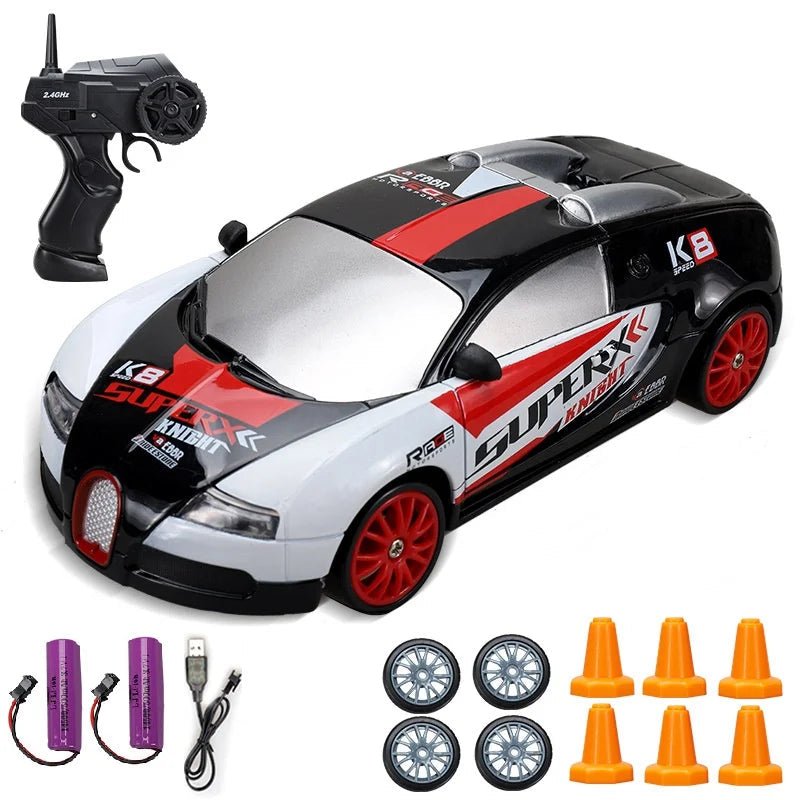 DRIFTHERO – 2,4-GHz-4WD-Hochgeschwindigkeits-RC-Auto mit AE86- und GTR-Renndesign 0