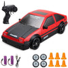 DRIFTHERO – 2,4-GHz-4WD-Hochgeschwindigkeits-RC-Auto mit AE86- und GTR-Renndesign 20