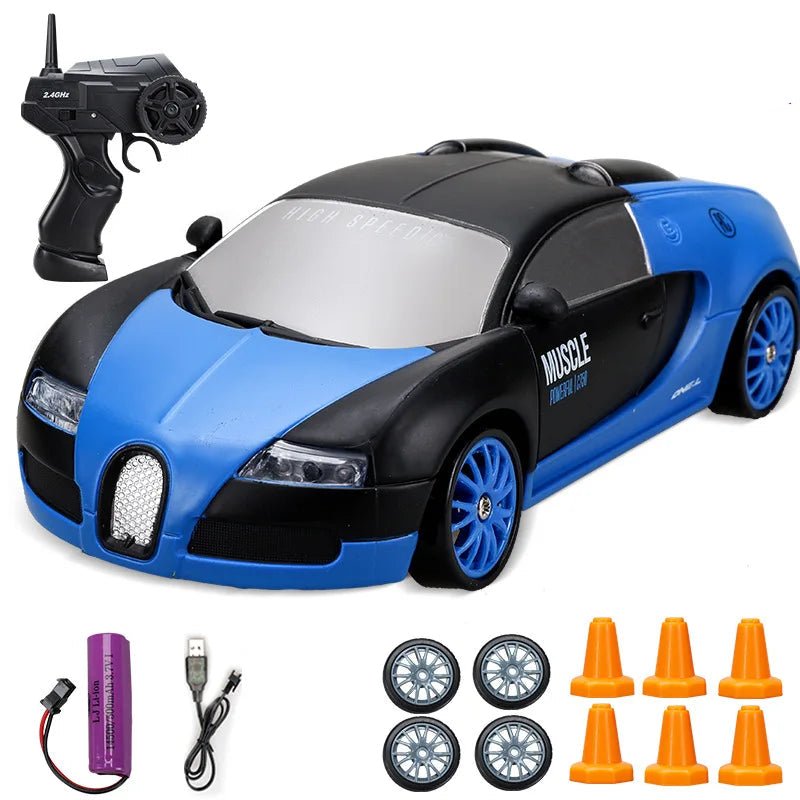 DRIFTHERO – 2,4-GHz-4WD-Hochgeschwindigkeits-RC-Auto mit AE86- und GTR-Renndesign 24